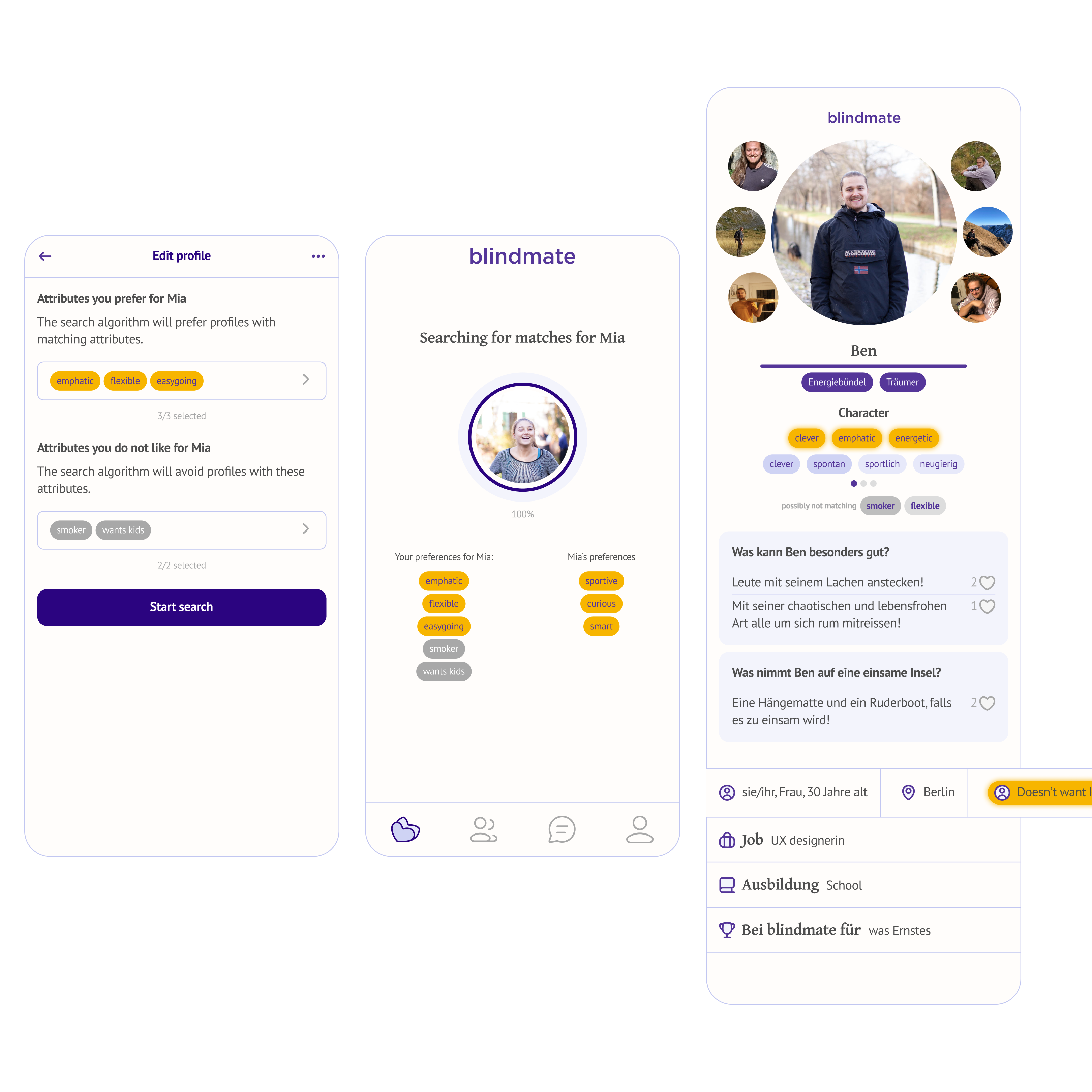 Set Match Preferences feature