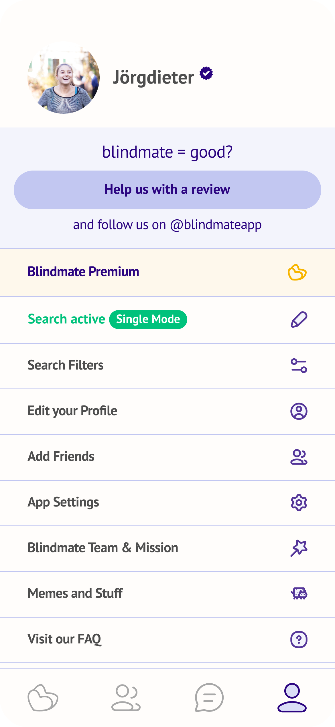 Premium placement — Settings page