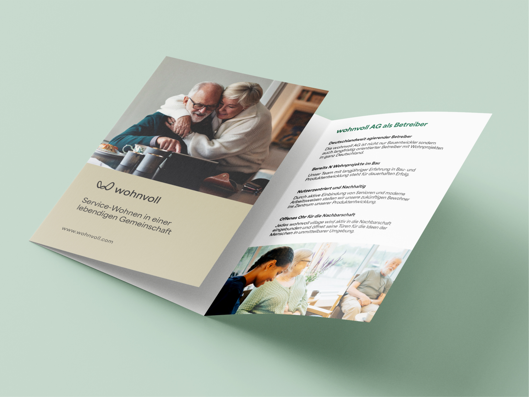 Wohnvoll — brochure mockup
